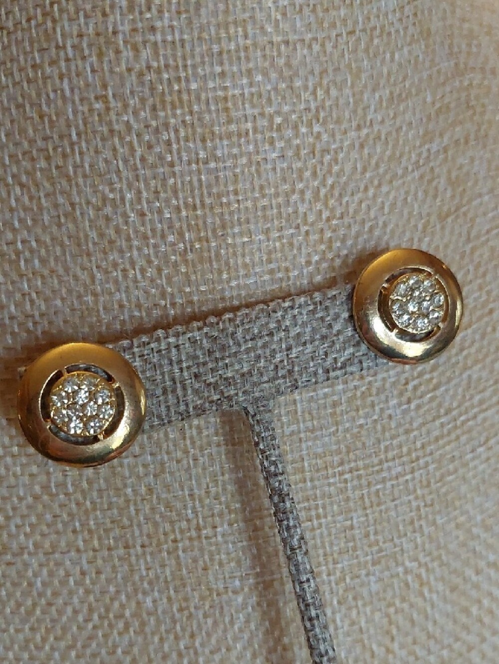 Goldtone Crystal Rhinestone Cluster Stud Earrings - Women's Jewelry - Picture 9 of 9